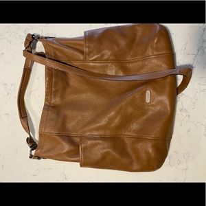 Large crossbody Leather Coach purse